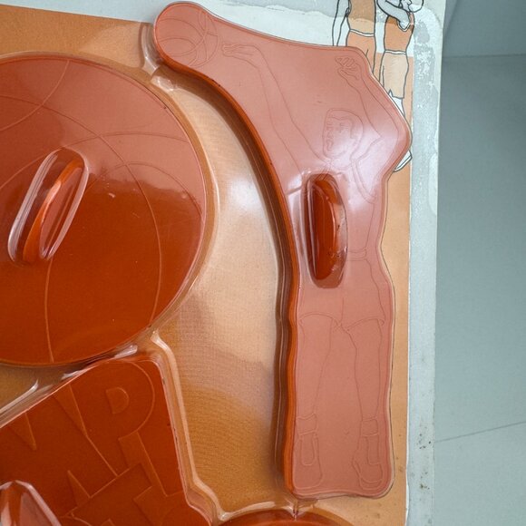 Vtg 1996 Sealed Wilton Basketball Plastic Cookie Cutter Set Decor Prop Orange - Picture 6 of 17